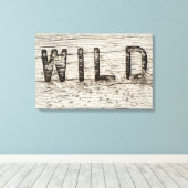 Bedrücktes Holz gebrannte Wild Typografie Leinwanddruck (Insitu (Holzboden))