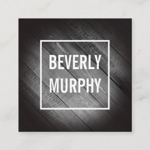 Bedrücktes Holz mit Verzierung und Vignette Quadratische Visitenkarte