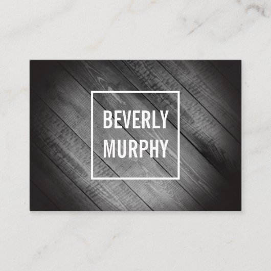 Bedrücktes Holz mit Verzierung und Vignette Visitenkarte (Vorderseite)