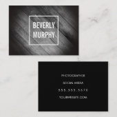 Bedrücktes Holz mit Verzierung und Vignette Visitenkarte (Vorne/Hinten)