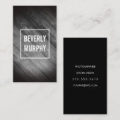 Bedrücktes Holz mit Verzierung und Vignette Visitenkarte (Vorne/Hinten)