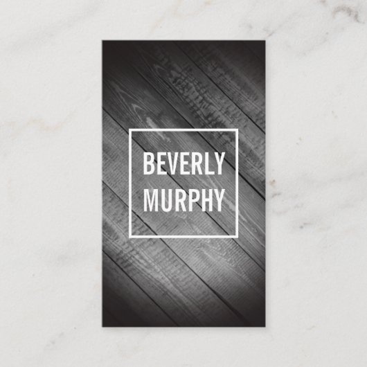 Bedrücktes Holz mit Verzierung und Vignette Visitenkarte (Vorderseite)