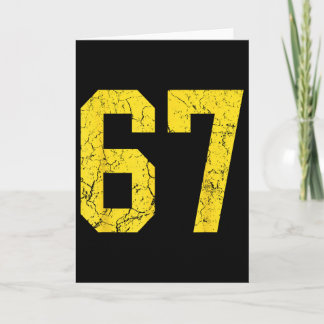 Bedrucktes Jersey mit strahlendem Gold, Nummer 67, Karte