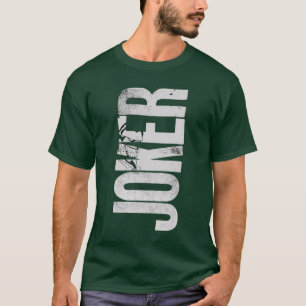 Bedrucktes JOKER T-Shirt in dunklem Grün