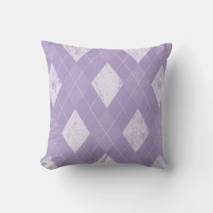 Bedrucktes monochromes Argyle Kissen