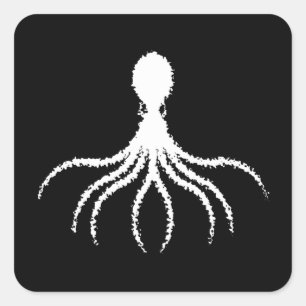 Bedrücktes Octopus-Design - Aufkleber auf dem Plat