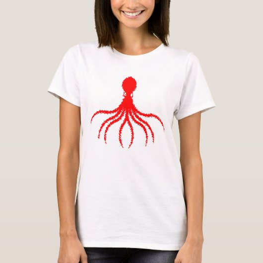 Bedrücktes Octopus-Design - Männergrundsatz - T - T-Shirt (Vorderseite)
