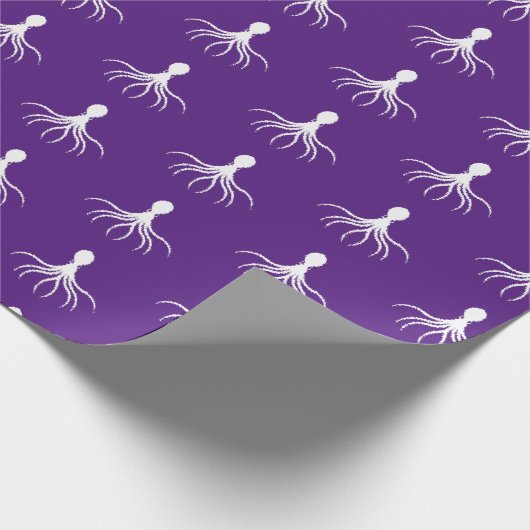 Bedrücktes Octopus-Design - Matte Wrapping Paper Geschenkpapier (Ecke)