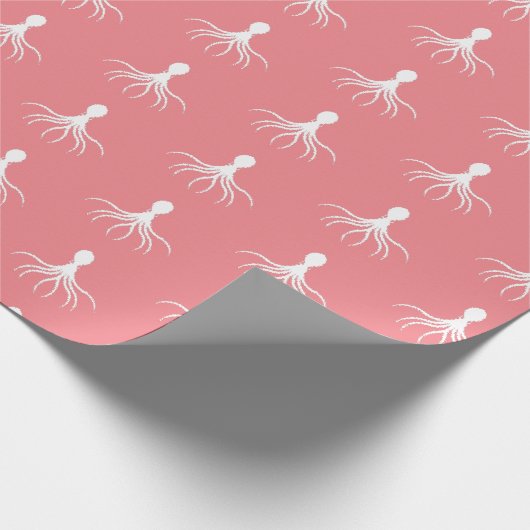 Bedrücktes Octopus-Design - Matte Wrapping Paper Geschenkpapier (Ecke)