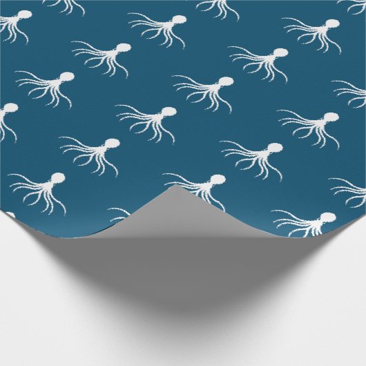 Bedrücktes Octopus-Design - Matte Wrapping Paper Geschenkpapier (Ecke)