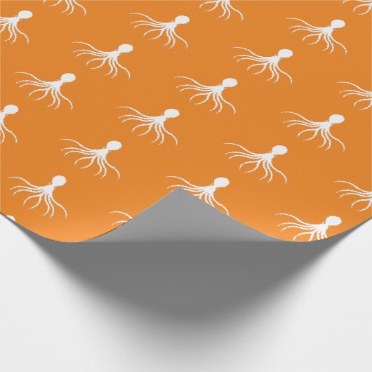 Bedrücktes Octopus-Design - Matte Wrapping Paper Geschenkpapier (Ecke)