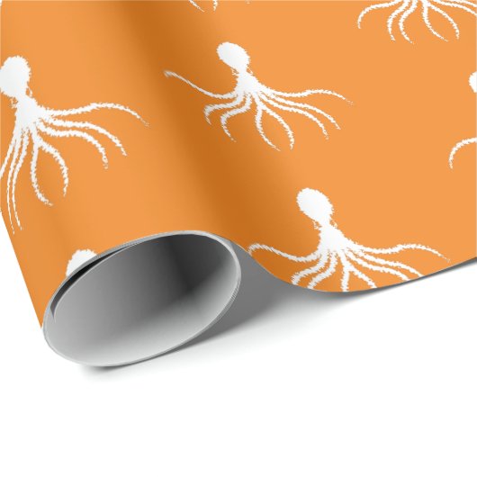 Bedrücktes Octopus-Design - Matte Wrapping Paper Geschenkpapier (Rolleneckpunkt)