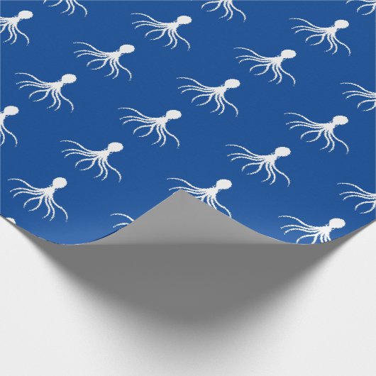 Bedrücktes Octopus-Design - Matte Wrapping Paper Geschenkpapier (Ecke)
