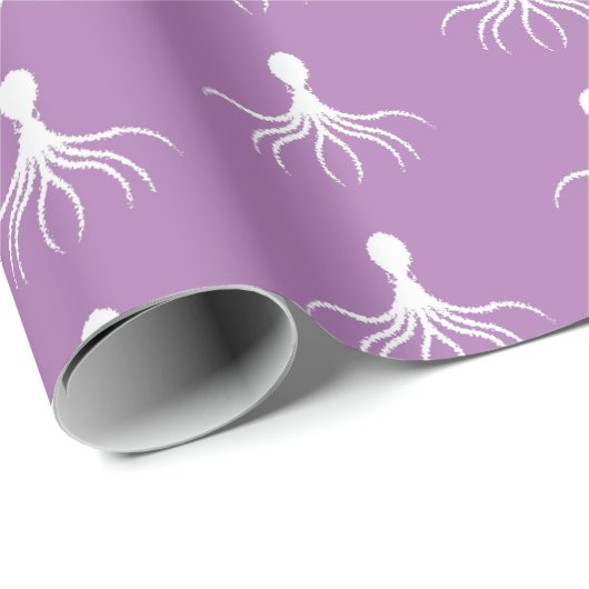 Bedrücktes Octopus-Design - Matte Wrapping Paper Geschenkpapier (Rolleneckpunkt)