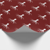 Bedrücktes Octopus-Design - Matte Wrapping Paper Geschenkpapier (Ecke)