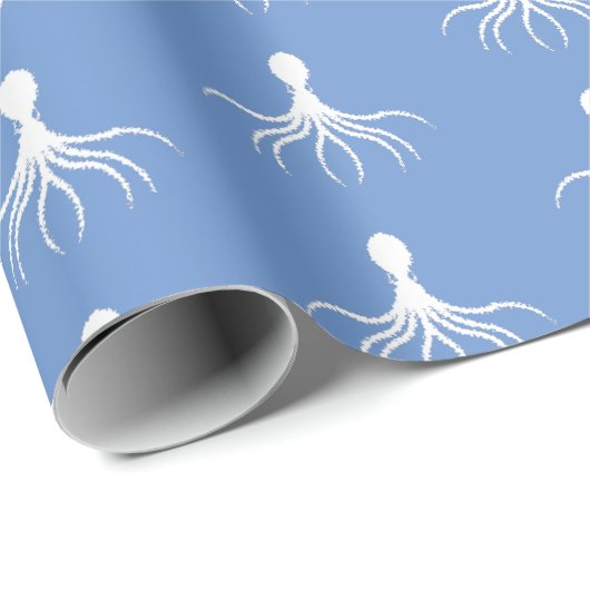 Bedrücktes Octopus-Design - Matte Wrapping Paper Geschenkpapier (Rolleneckpunkt)