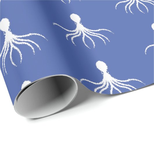 Bedrücktes Octopus-Design - Matte Wrapping Paper Geschenkpapier (Rolleneckpunkt)