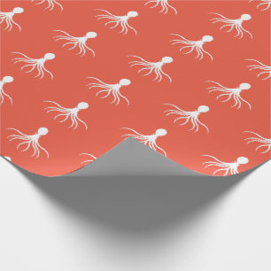 Bedrücktes Octopus-Design - Matte Wrapping Paper Geschenkpapier