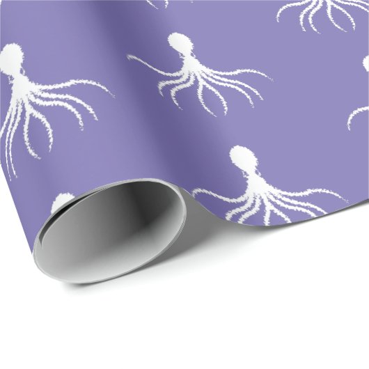 Bedrücktes Octopus-Design - Matte Wrapping Paper Geschenkpapier (Rolleneckpunkt)