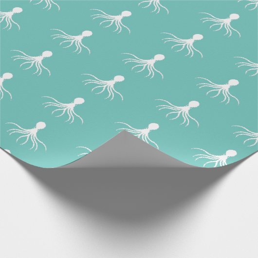 Bedrücktes Octopus-Design - Matte Wrapping Paper Geschenkpapier (Ecke)
