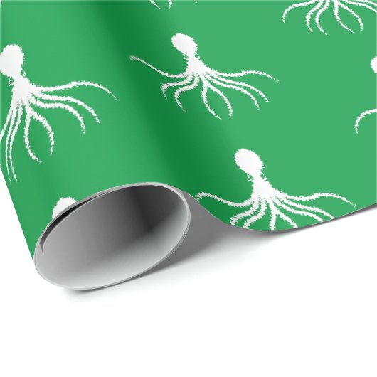 Bedrücktes Octopus-Design - Matte Wrapping Paper Geschenkpapier (Rolleneckpunkt)