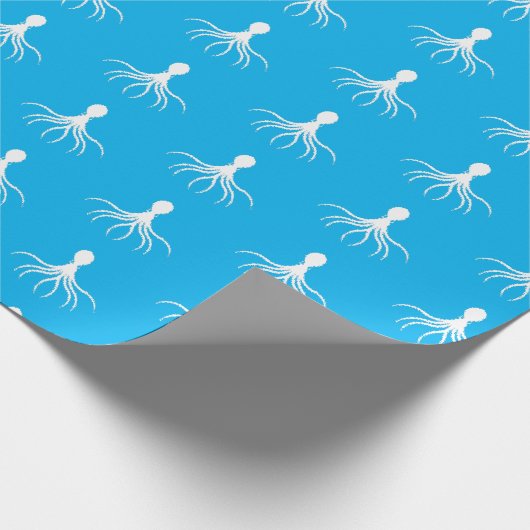 Bedrücktes Octopus-Design - Matte Wrapping Paper Geschenkpapier (Ecke)