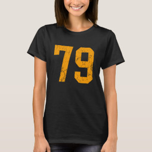 Bedrucktes Orange Nummer 79 Trikot Spieler Uniform T-Shirt