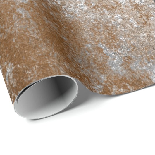 Bedrücktes Silver Brown Maroon Rust Wrap Geschenkpapier (Rolleneckpunkt)