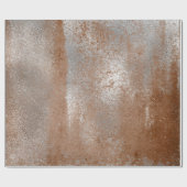 Bedrücktes Silver Brown Maroon Rust Wrap Geschenkpapier (Flach)