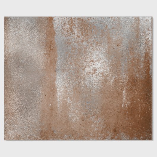 Bedrücktes Silver Brown Maroon Rust Wrap Geschenkpapier (Flach)