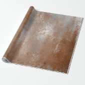 Bedrücktes Silver Brown Maroon Rust Wrap Geschenkpapier (Ungerollt)