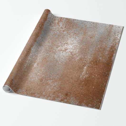 Bedrücktes Silver Brown Maroon Rust Wrap Geschenkpapier (Ungerollt)