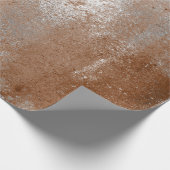 Bedrücktes Silver Brown Maroon Rust Wrap Geschenkpapier (Ecke)