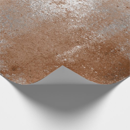 Bedrücktes Silver Brown Maroon Rust Wrap Geschenkpapier (Ecke)