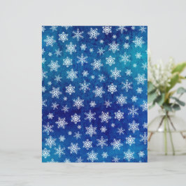 Bedrücktes Snowflake Scrapbook Paper - Blau
