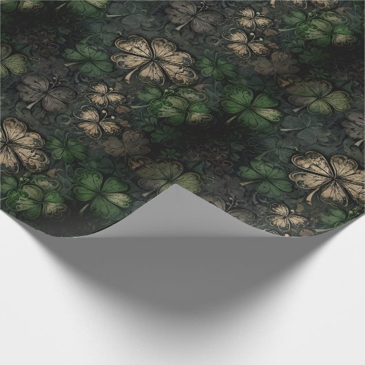Bedrücktes St. Patrick's Day Pattern Geschenkpapier (Ecke)