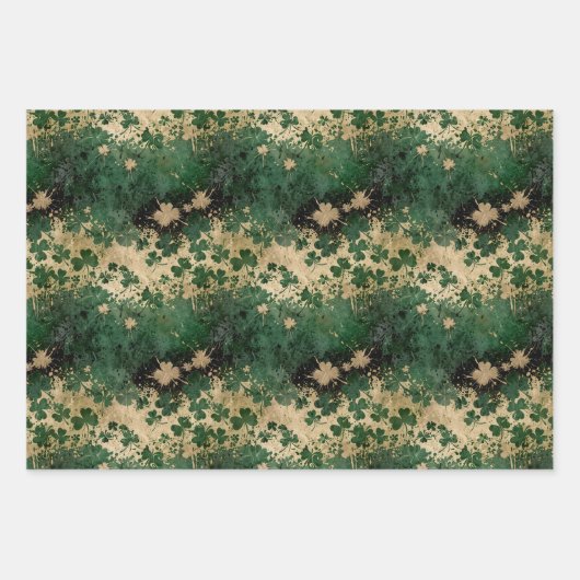 Bedrücktes St. Patrick's Day Pattern Geschenkpapier Set (Vorderseite 2)