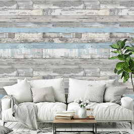 Bedrücktes Strandwochenlicht Blaues graues Zimmerm Tapete