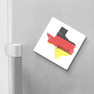 Bedrucktes Texas deutsches Flagge Prost Magnet