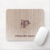 Bedrücktes Text Monogram Look Trendy Elegant Mousepad (Mit Mouse)