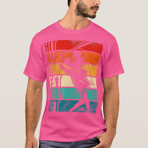 Bedrucktes Vintage Hart getroffen Schnell laufen N T-Shirt