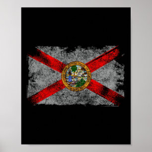 Bedrucktes Vintage Retro USA Patrioten Fl Bundesst Poster