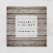 Bedrücktes, Vintages, wiedergewonnenes Holz Quadratische Visitenkarte (Vorderseite)