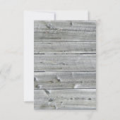 Bedrücktes Wood Cowboy Boots-3x5Wedding Einladung (Rückseite)