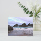 Bedruthan Steps Carnewas Cornwall England Postkarte (Stehend Vorderseite)