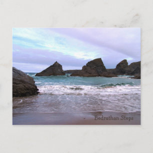 Bedruthan Steps Carnewas Cornwall England Postkarte