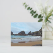 Bedruthan Steps Carnewas Cornwall England Postkarte (Stehend Vorderseite)