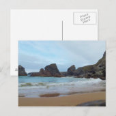 Bedruthan Steps Carnewas Cornwall England Postkarte (Vorne/Hinten)