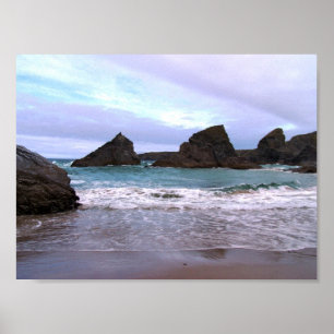 Bedruthan Steps Cornwall Foto Poster