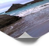 Bedruthan Steps Cornwall Foto Poster (Ecke)